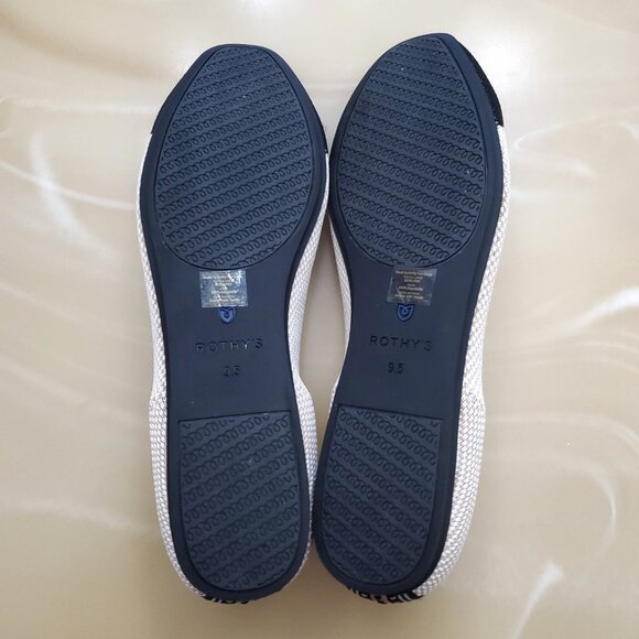 Rothy’s The Tuxedo Square Toe Color-block Flat Slip On Shoe Size 9.5 - Picture 10 of 14